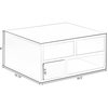 Basicwise Printer Stand Shelf Wood Office Desktop Compartment Organizer, White QI003731.WT